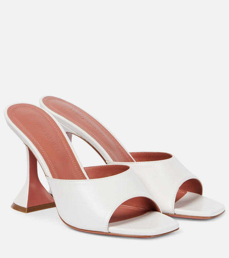 Amina Muaddi Lupita leather sandals