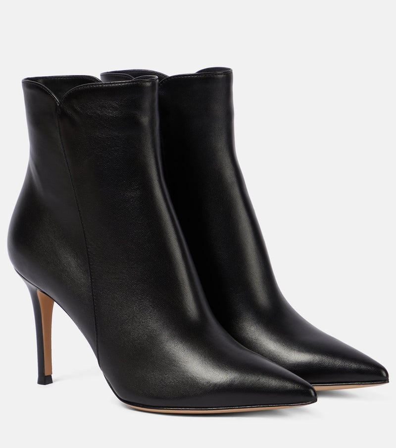 Gianvito Rossi Levy 85 leather ankle boots