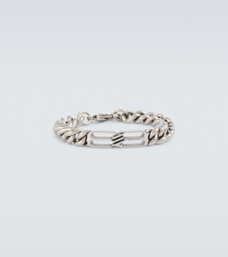 Balenciaga BB brass bracelet