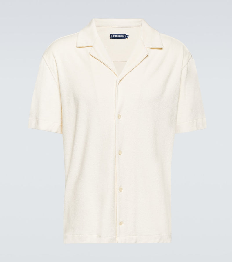 Frescobol Carioca Roberto cotton terry shirt in Ivory