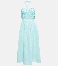 Marysia Cutout cotton midi dress