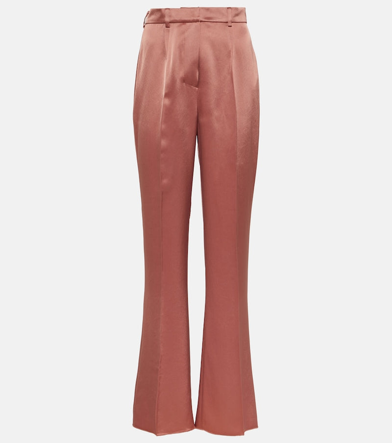 Nanushka Leena high-rise satin straight pants