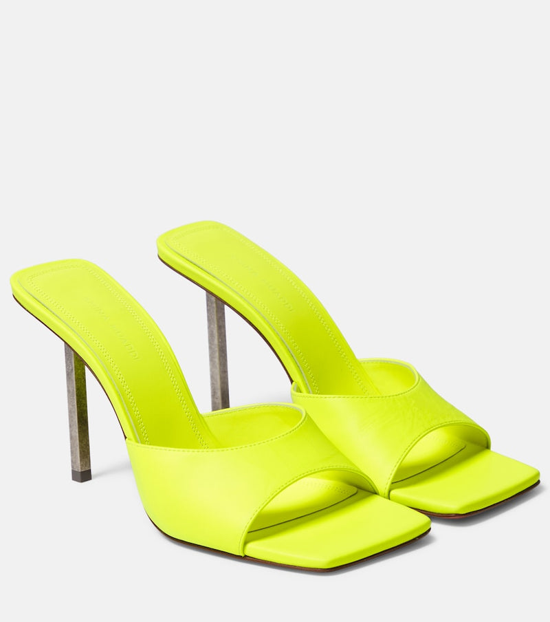 Amina Muaddi Laura leather mules
