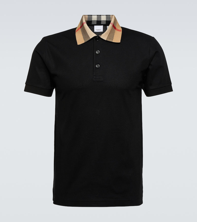 Burberry Burberry Check cotton pique polo shirt