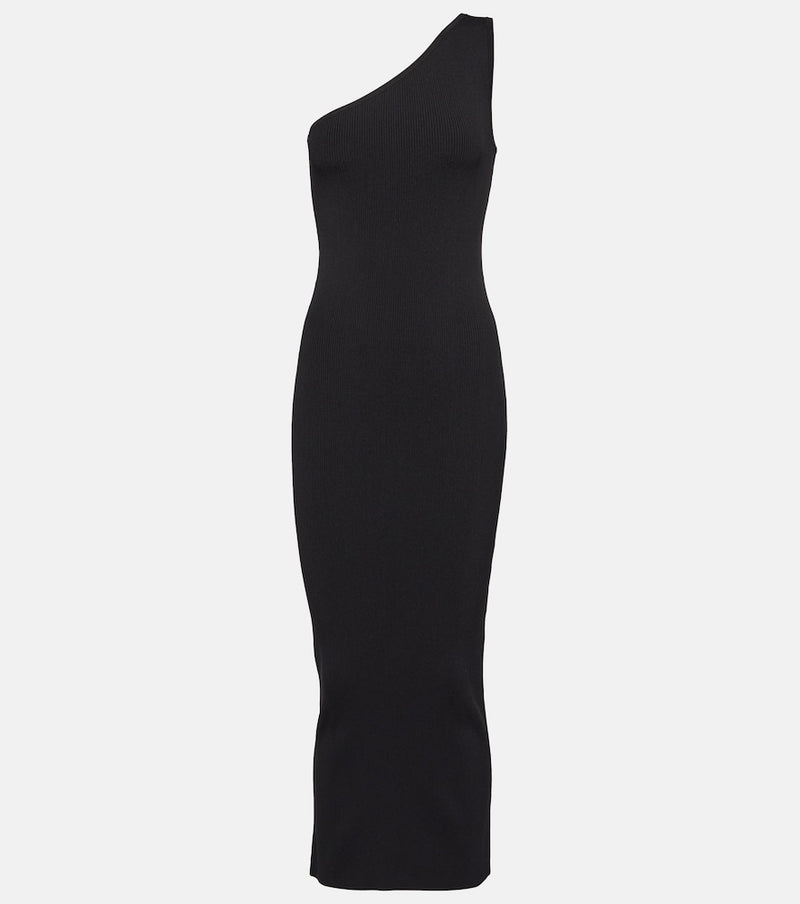 Toteme Ribbed-knit one-shoulder midi dress