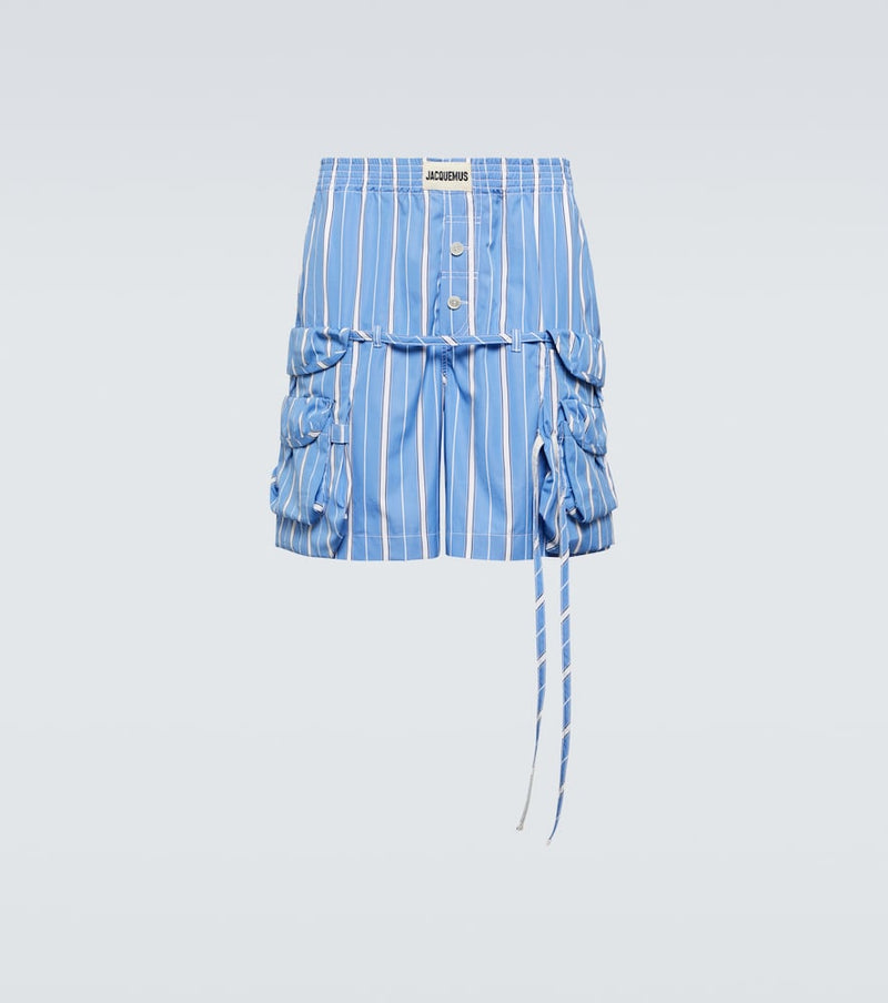 Jacquemus Le short Trivela striped cotton shorts