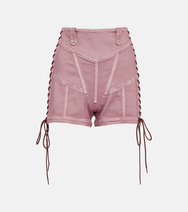 Jean Paul Gaultier x KNWLS high-rise denim corset shorts