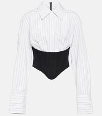 Dion Lee Corset striped cotton shirt