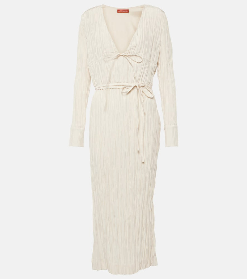 Altuzarra Carol tie-detail satin midi dress