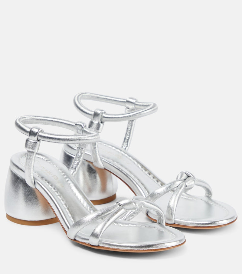 Gianvito Rossi Cassis metallic leather sandals