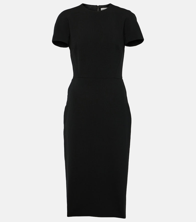 Victoria Beckham Fitted T-Shirt crepe midi dress
