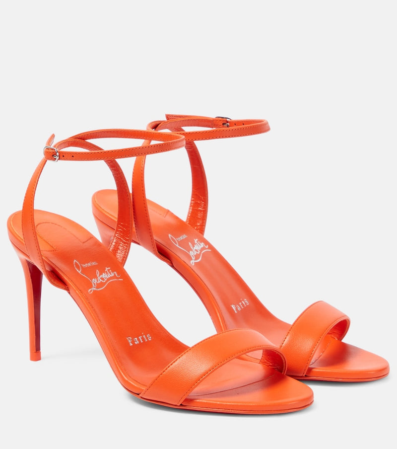 Christian Louboutin Loubigirl 85 leather sandals in Vitamine