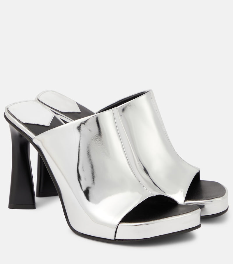 Stella McCartney Elsa mirrored faux leather sandals