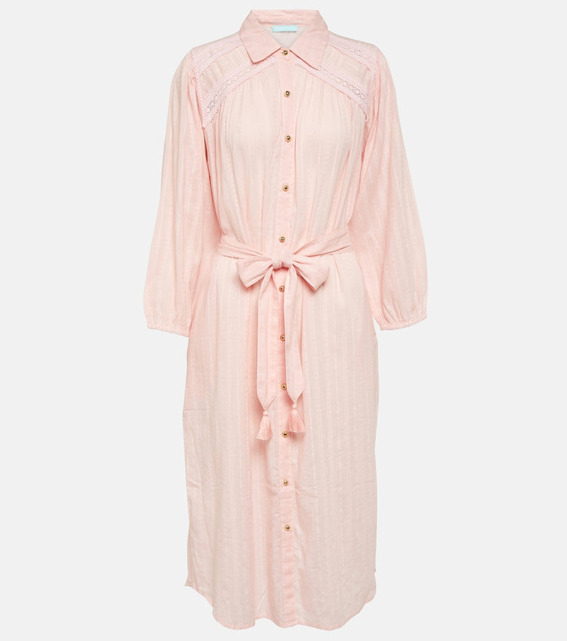 Melissa Odabash Cressida belted cotton shirt dress
