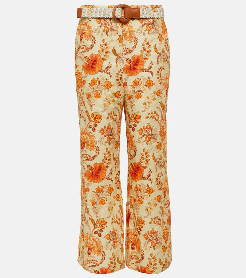Zimmermann Junie cropped linen flared pants