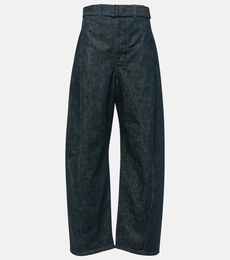 Lemaire High-rise barrel-leg jeans in Denim Indigo