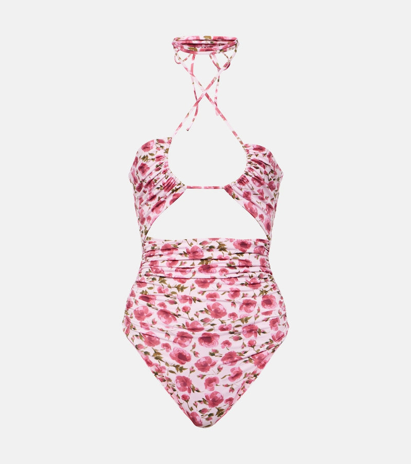 Magda Butrym Floral halterneck swimsuit