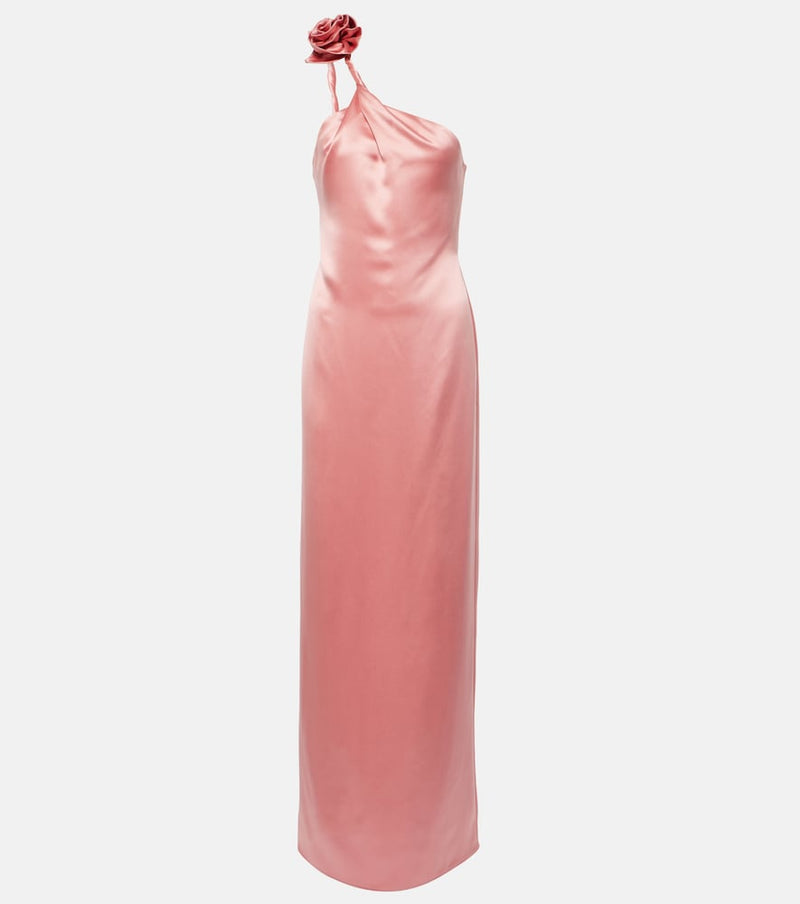 Magda Butrym Floral-applique silk satin gown