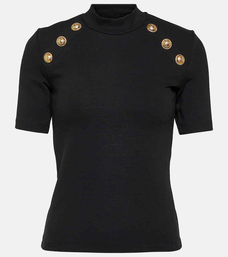 Balmain Embellished jersey T-shirt