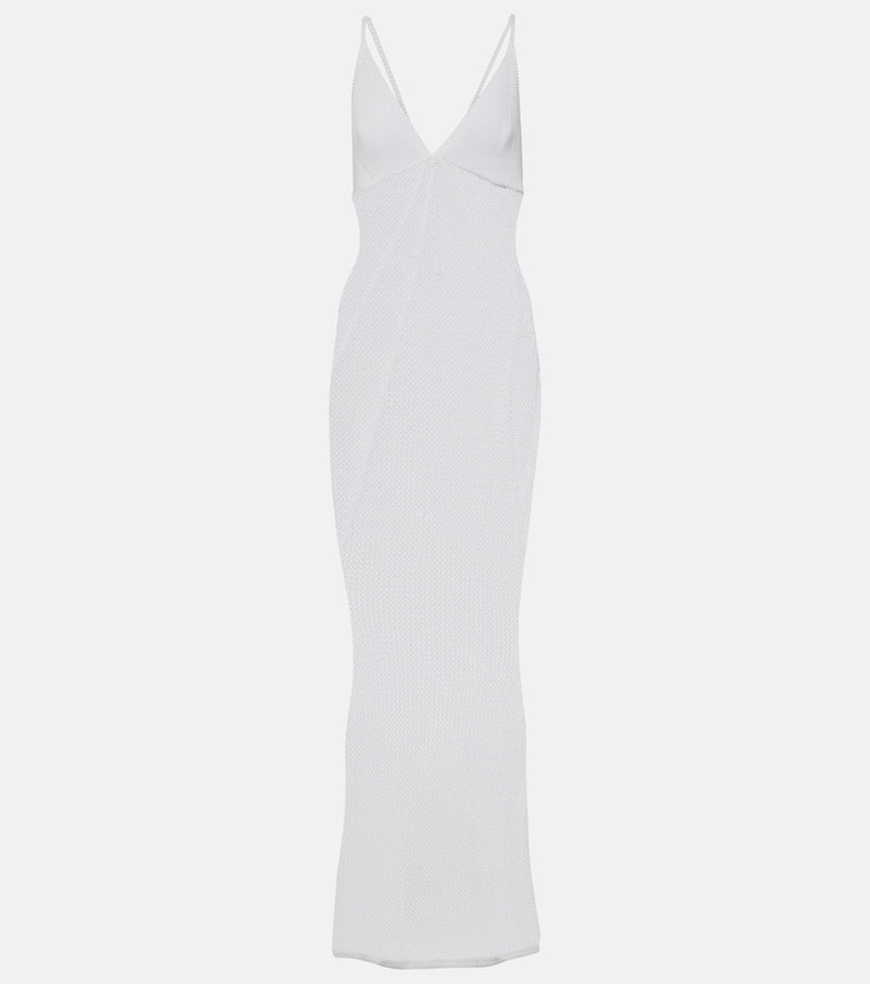 Bananhot Isabel sheer knit maxi dress