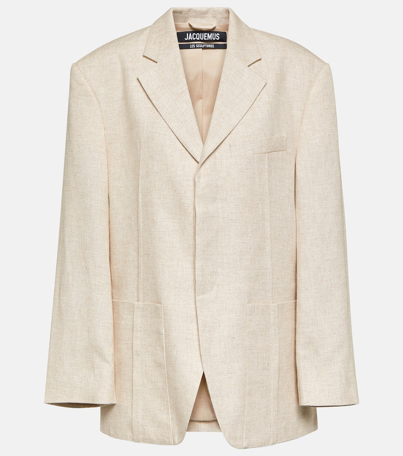 Jacquemus La Veste d'Homme oversized blazer in Light Beige