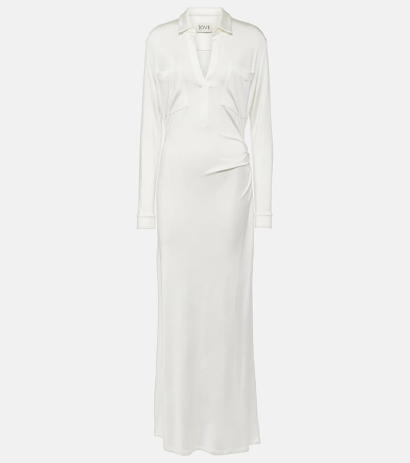 Tove Iana gathered jersey maxi dress