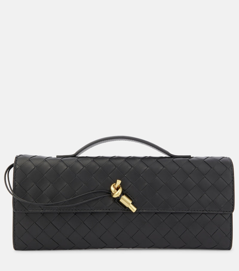 Bottega Veneta Andiamo Intrecciato leather clutch