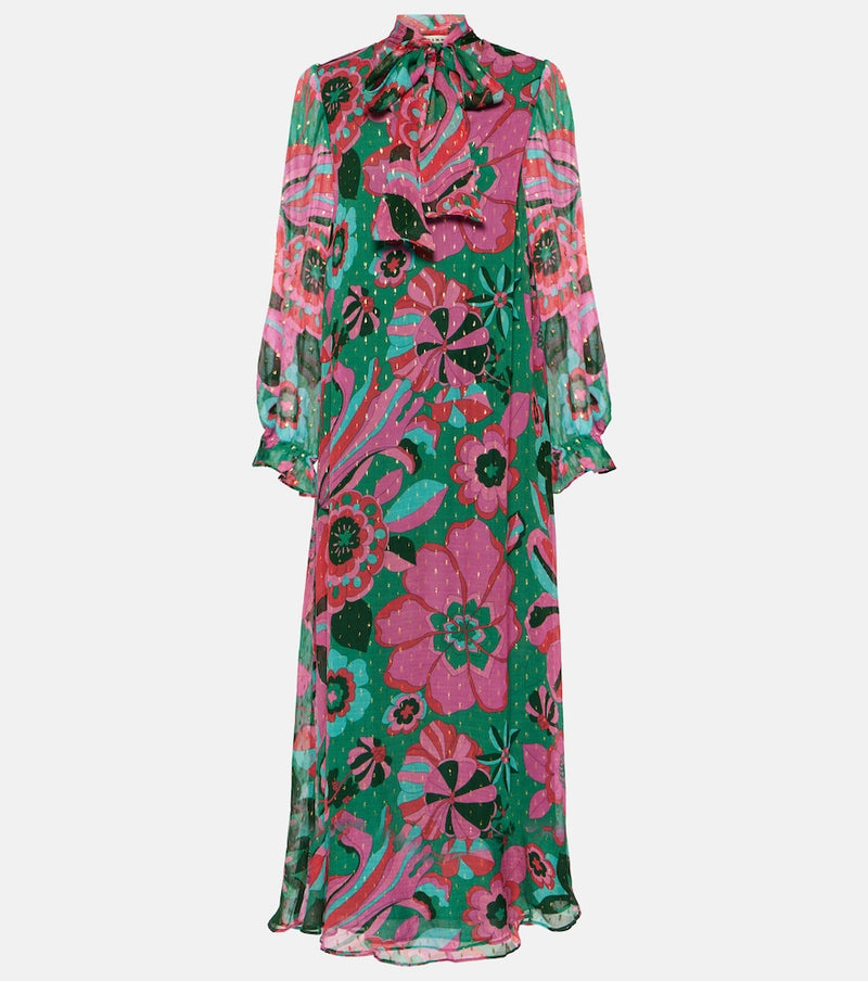 Rixo Ferne floral georgette maxi dress
