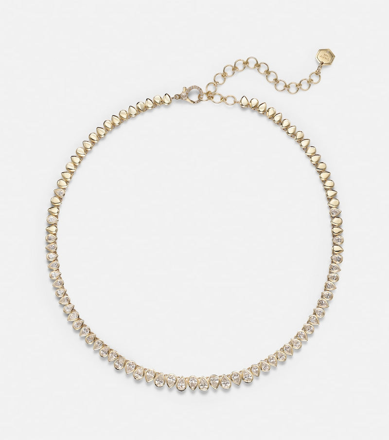 Shay Jewelry 18kt gold tennis necklace with diamonds
