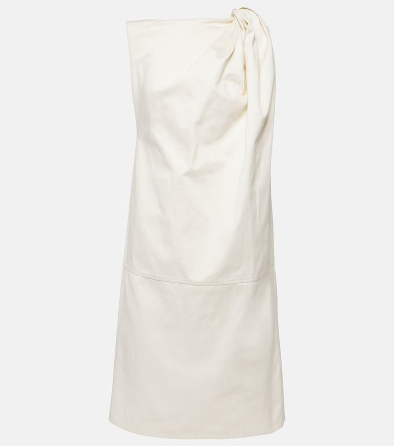 Toteme Draped cotton and linen minidress