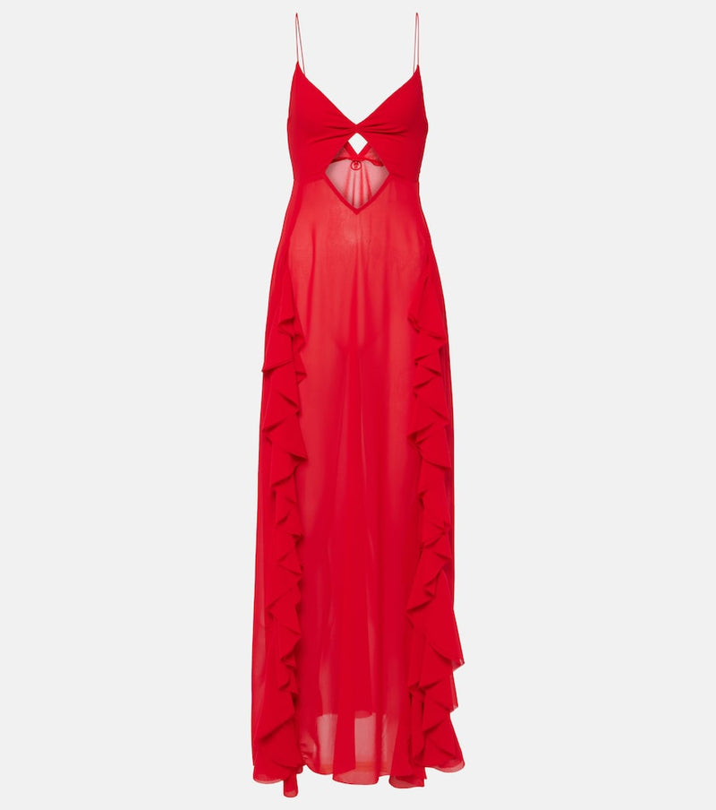 Bananhot Isabel ruffled cutout maxi dress