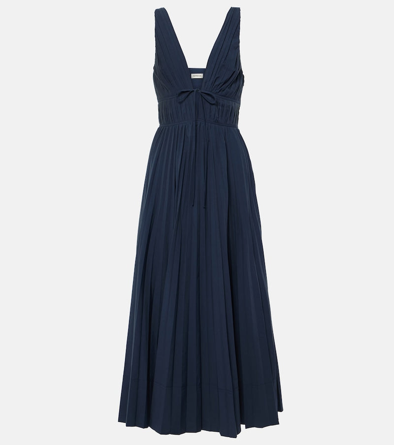 Simkhai Stephanie plisse cotton-blend gown