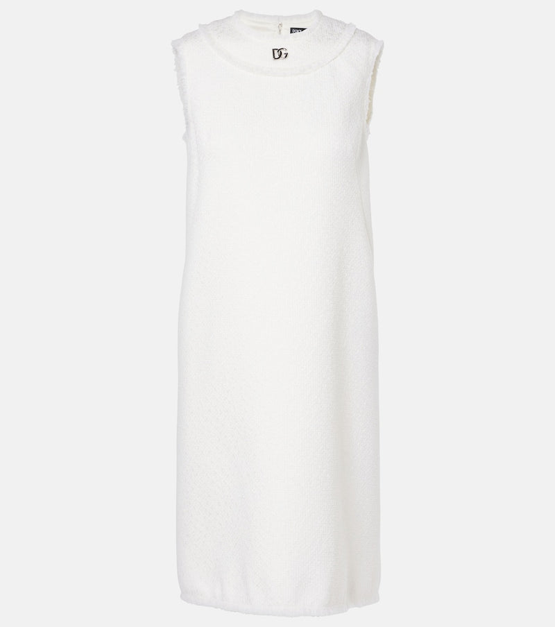 Dolce & Gabbana DG wool-blend tweed shift dress