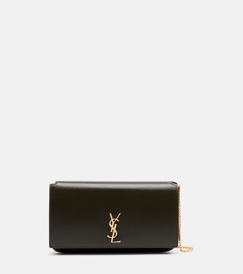 Saint Laurent Cassandre leather phone pouch