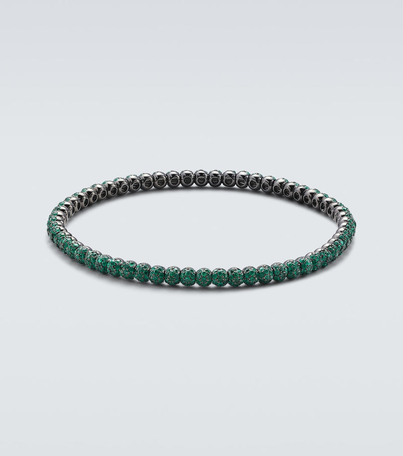 Shay Jewelry 18kt rose gold bracelet with emeralds