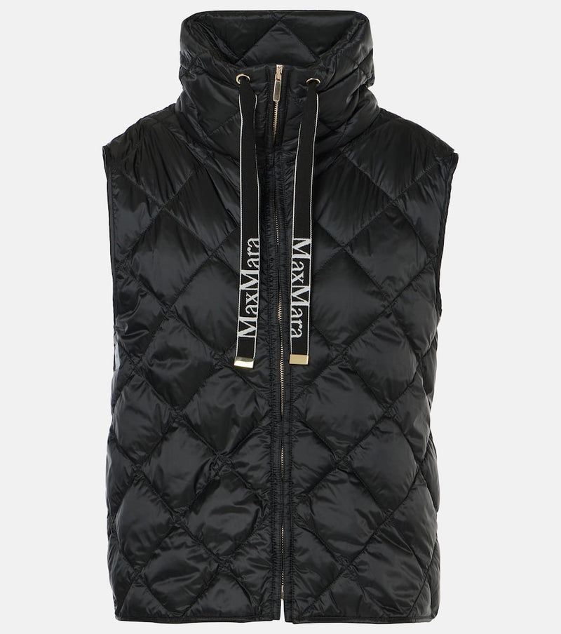 Max Mara The Cube Tregic quilted down vest in Black