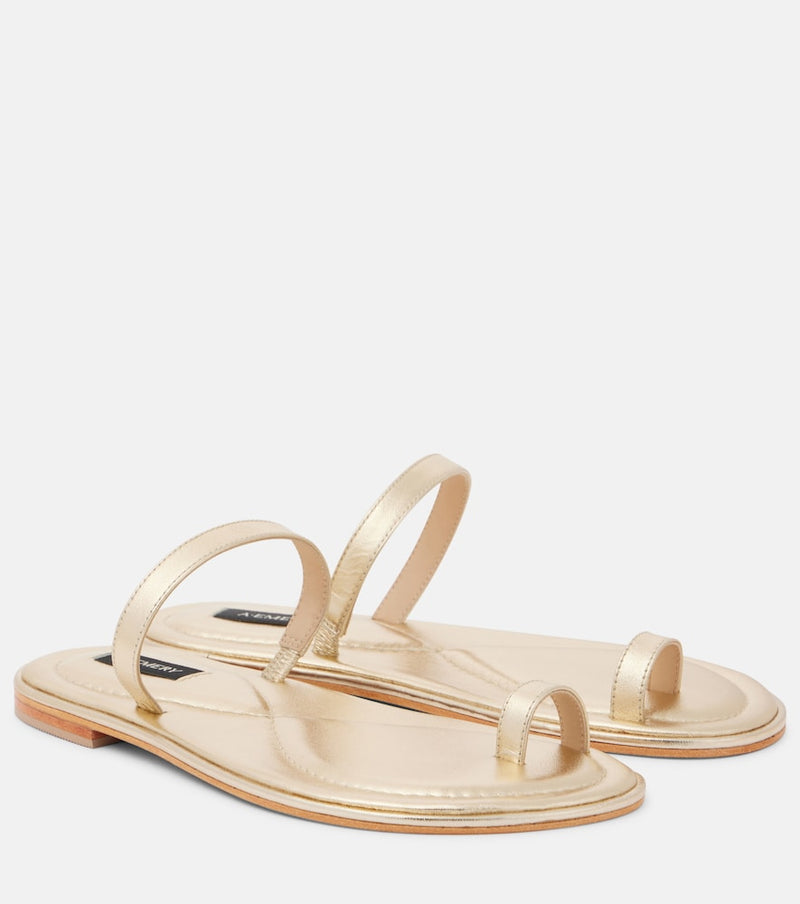 A. Emery Turi metallic leather sandals