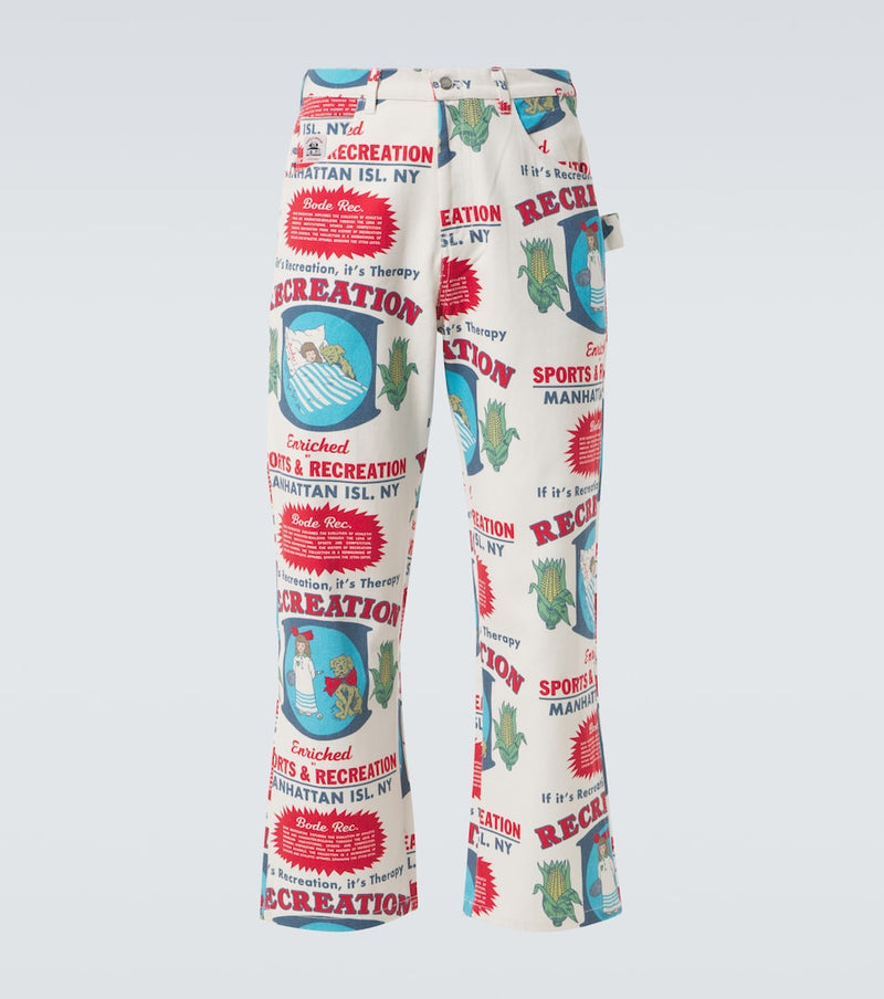 Bode Enrichment Knolly Brook cotton straight pants