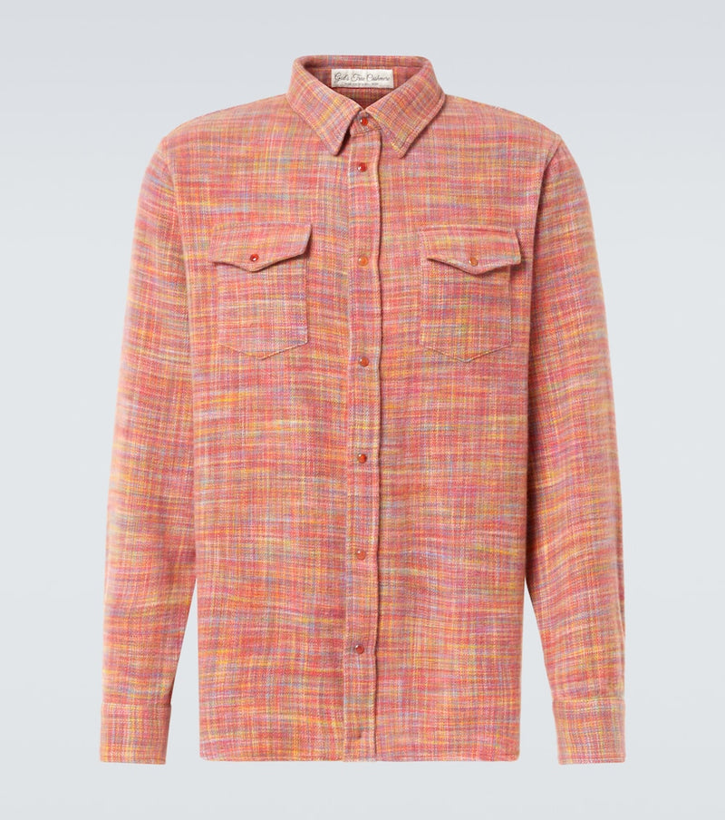 God\'s True Cashmere Flower space-dyed cashmere shirt
