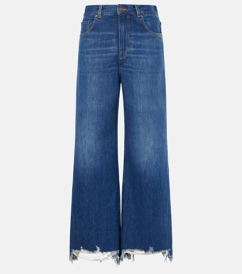 Chloe Mid-rise wide-leg jeans