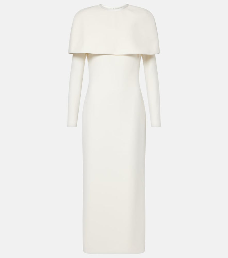 Safiyaa Bridal Gullu caped crepe midi dress