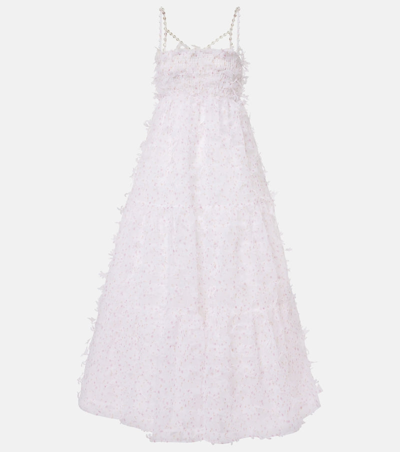 Susan Fang Floral ruffled maxi dress