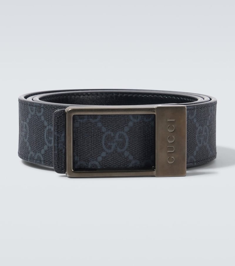 Gucci GG Canvas reversible leather belt
