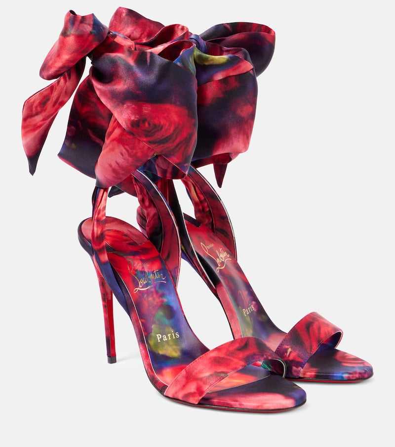 Christian Louboutin Sandale Du Desert 100 satin crepe sandals