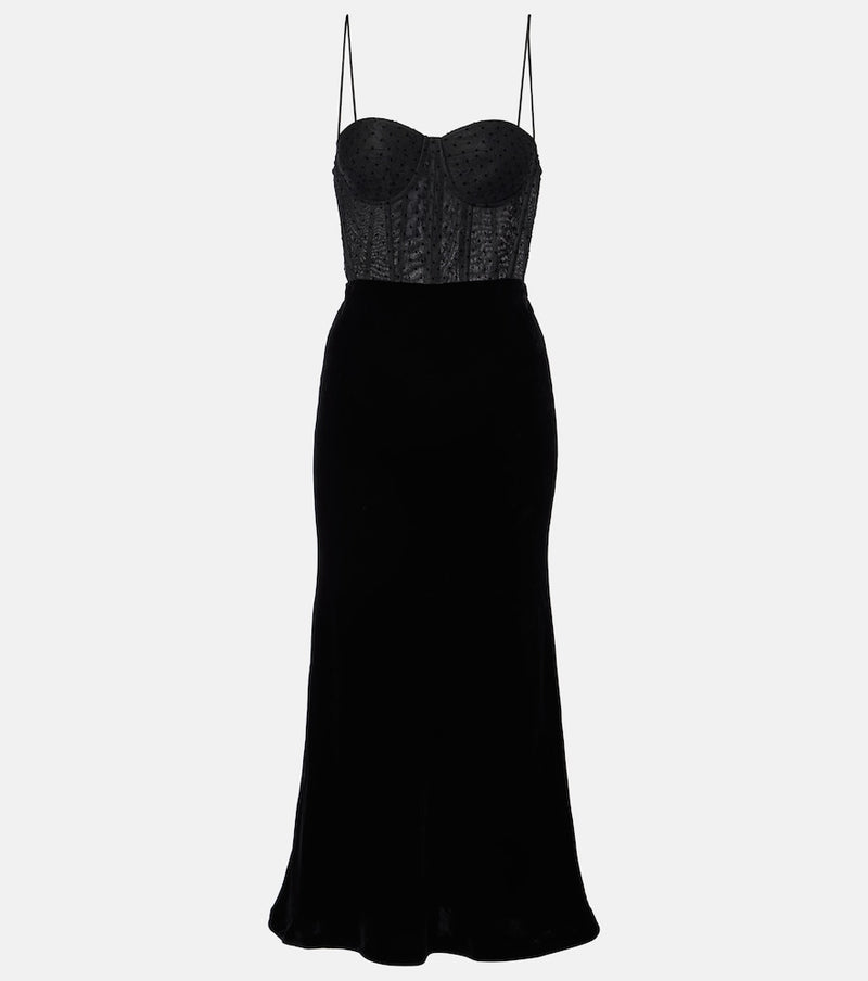 Rebecca Vallance Ethel polka-dot bustier dress