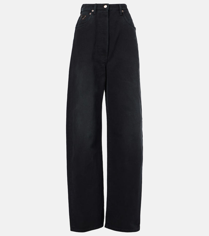 Prada High-rise wide-leg jeans