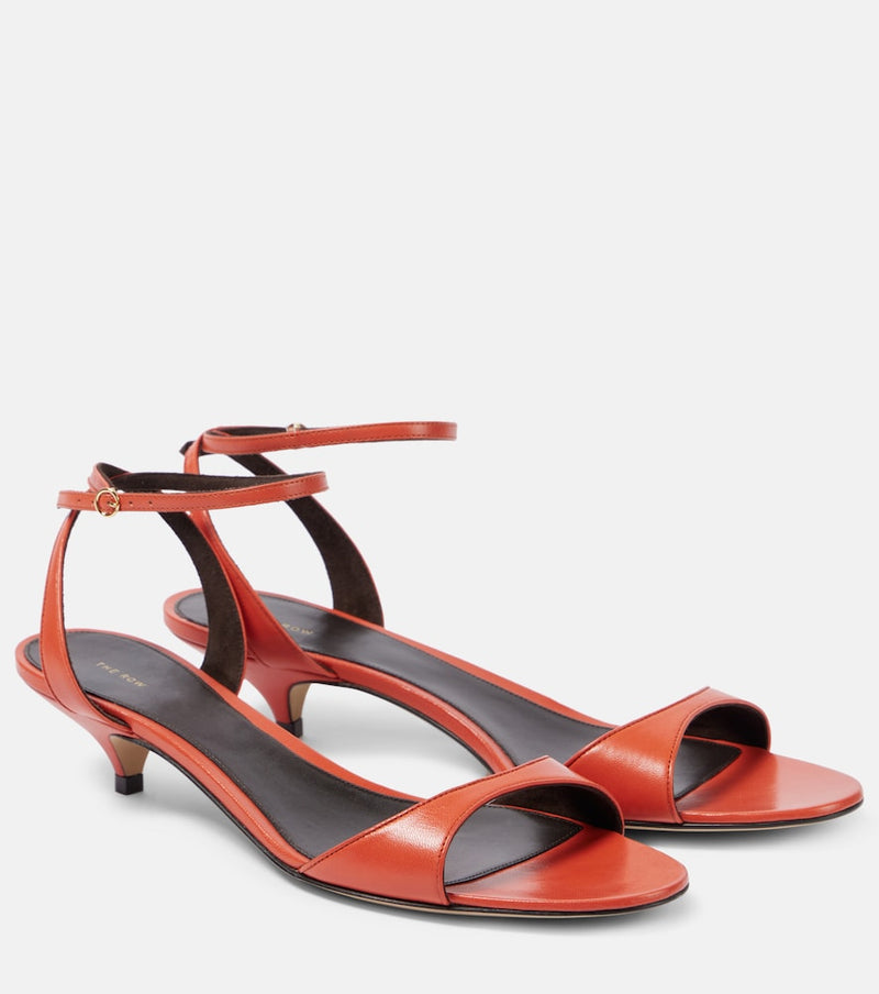 The Row Vika leather slingback sandals
