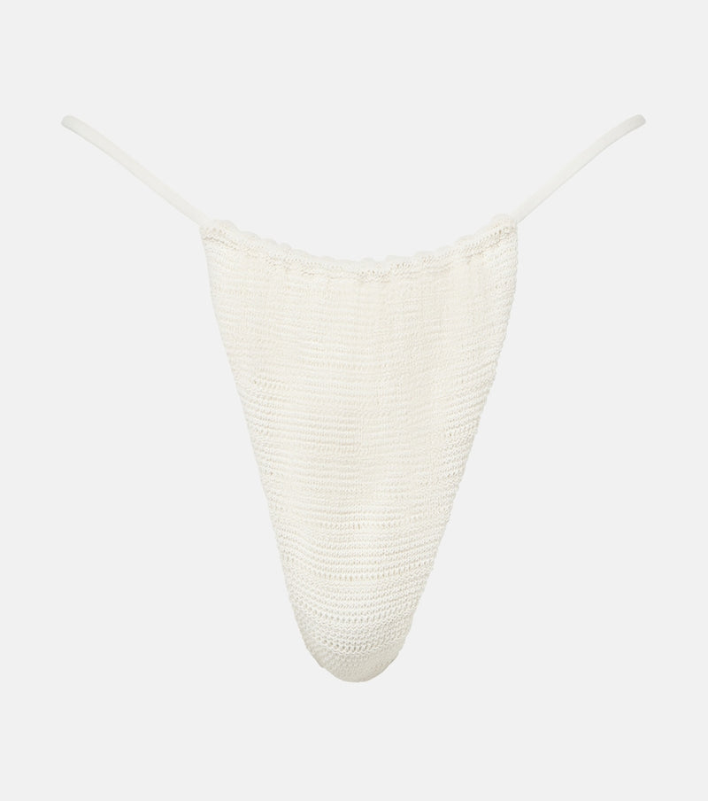 Faithfull Brita cotton-blend crochet bikini bottoms