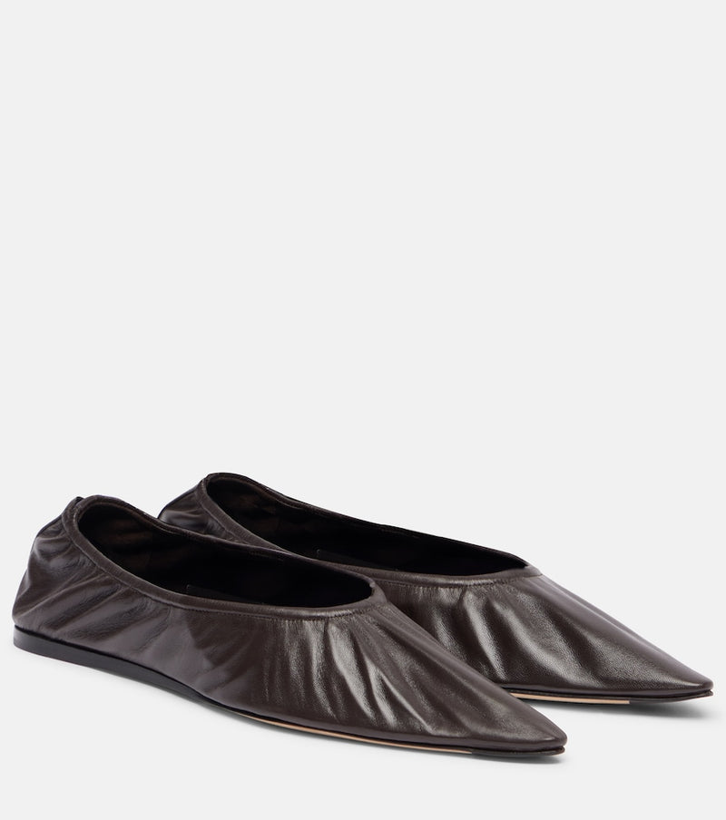 The Row Liisa leather ballet flats
