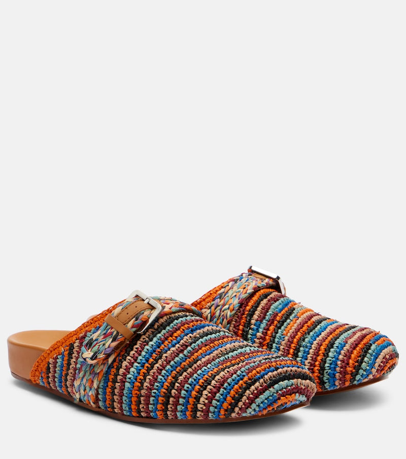 Clergerie Quinta raffia mules